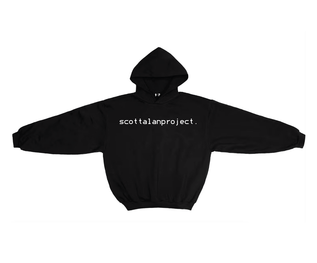 black Scott Alan Project heavy fleece hoodie