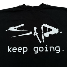 "keep going" black short sleeve t-shirt
