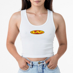 women's cropped S.A.P. baby tank