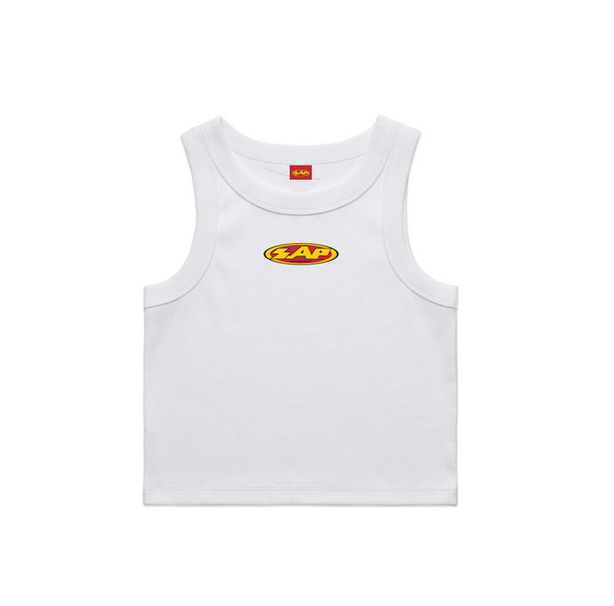 women's cropped S.A.P. baby tank