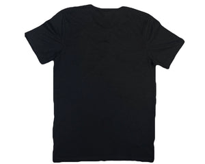 black split hem S.A.P. tee