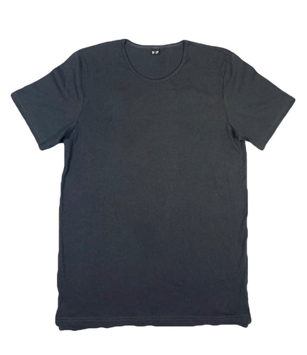 charcoal split hem S.A.P. tee