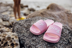 “keep going” slides pink