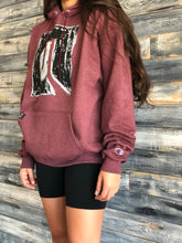 maroon heather S.A.P. x Champion door hoodie