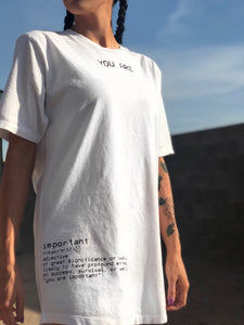 S.A.P. x Kevin Hines you are important tee white