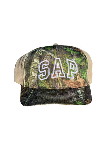 Mossy Oak©️ tan / green trucker cap