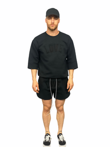 scott alan love 3/4 sleeve crew-neck