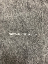 charcoal sun washed "suffering in disguise" tee