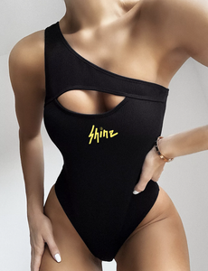 “shine” ribbed swim suit